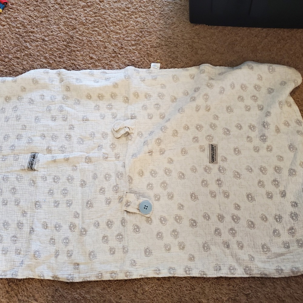 Car Seat Canopy Baby Blanket Cover Skull Muslin Cotton Swaddle